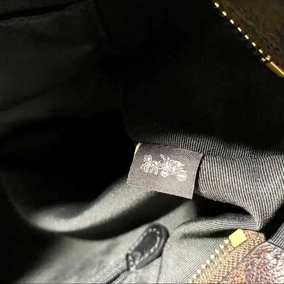 |Coach| Central Tote Bag in Brown Signature Canvas - Picture 9 of 10